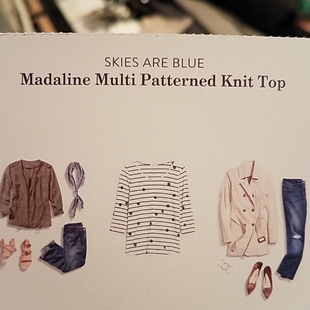 Skies Are Blue Madaline Multi Patterned Knit Top